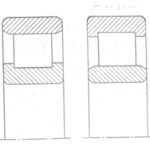 Cylindrical roller bearing with one ferrule without thrust collar