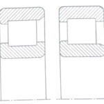 Cylindrical roller bearing with double-sided thrust rib